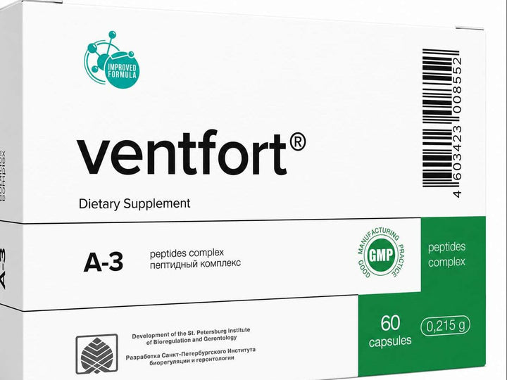 Ventfort - A-3 Blood Vessel Peptide Bioregulator - 60 Capsules
