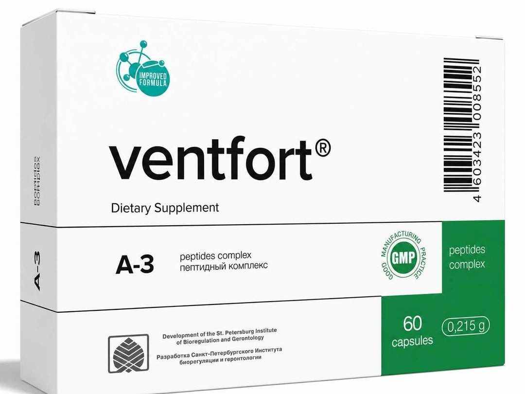 Ventfort - A-3 Blood Vessel Peptide Bioregulator - 60 Capsules