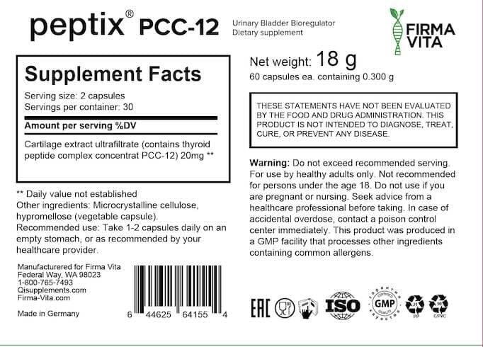 Peptix  A-12 Bladder Peptide Bioregulator with Chitomur