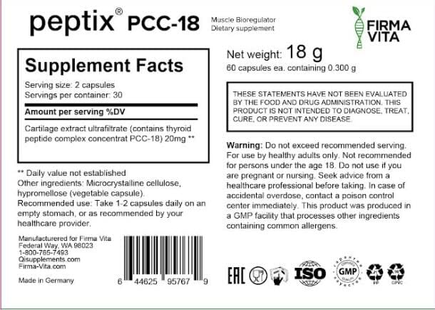 Peptix  A-18 Muscle Peptide Bioregulator with Gotratix