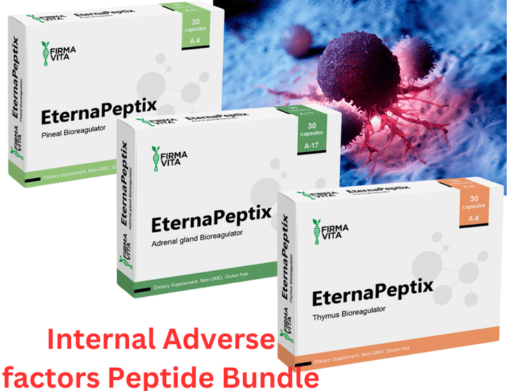 Internal Adverse factors  Peptide Bundle - A-6 Vladonix A-8 Endoluten A-17 Glandokort