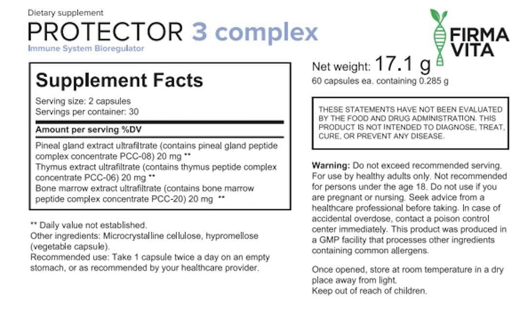 Protector 3 Plus - Immune System Peptide Complex