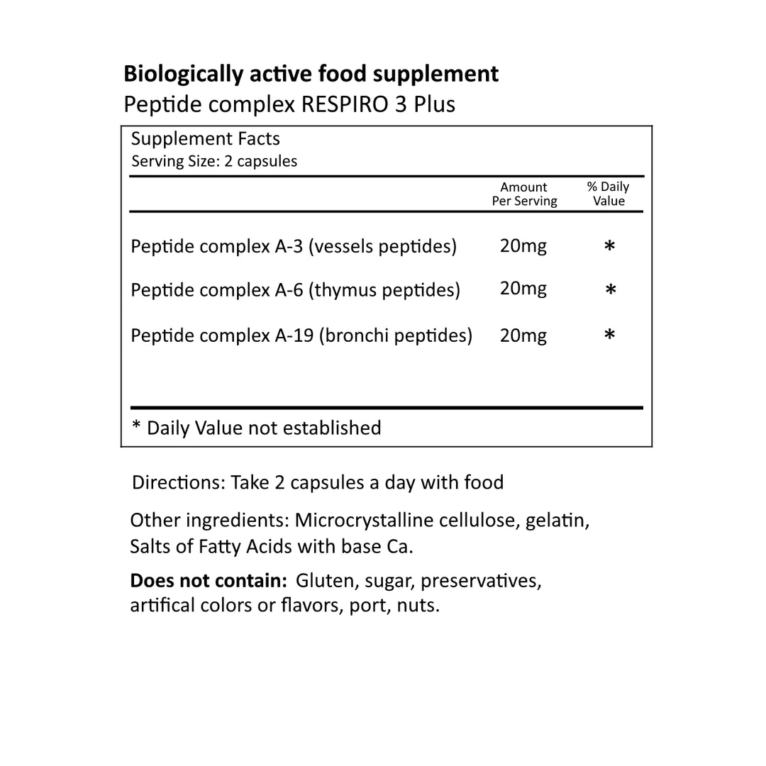 Respiro 3 Plus - Respiratory System Peptide Complex