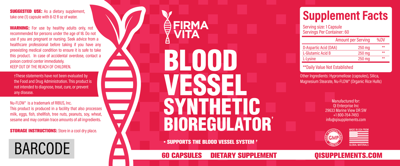 Firma Vita Blood Cell Synthetic Bioregulator - 60 Capsules with Vesugen