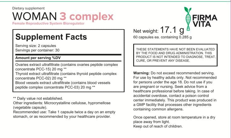 Woman 3 Plus - Women Health Peptide Complex