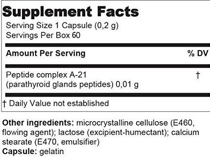 Bonothyrk - A-21 Parathyroid Peptide Bioregulator - 60 Capsules