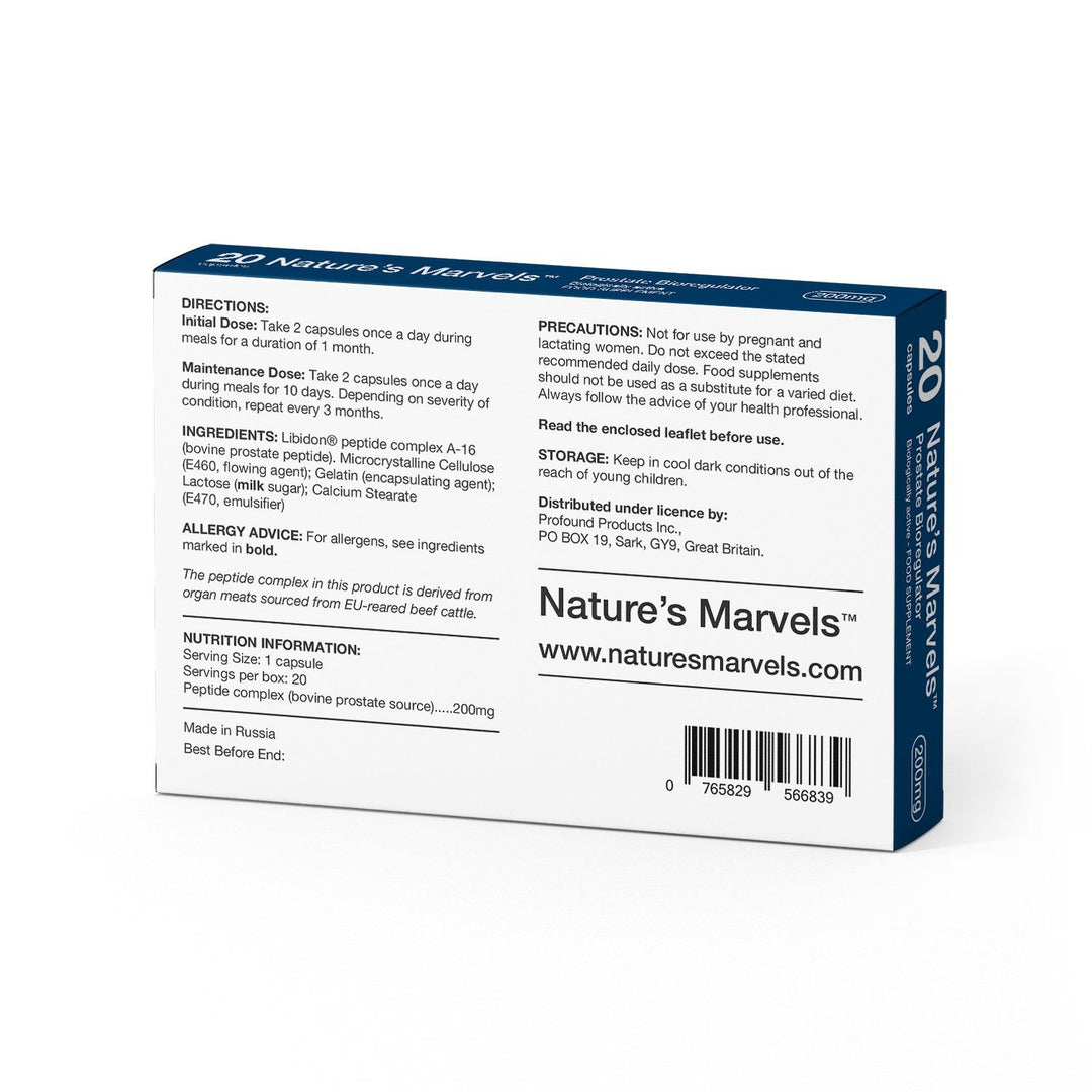 Nature’s Marvels – Prostate Bioregulator with Libidon 20 Caps