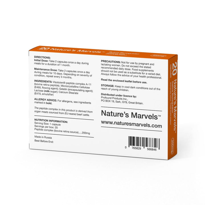 Nature’s Marvels – Retina Bioregulator with Visoluten 20 Caps