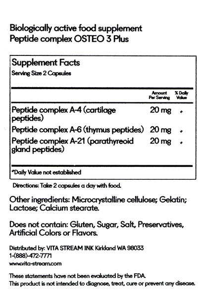 Osteo 3 Plus - Musculoskeletal System Peptide Complex