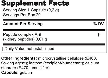 Pielotax® - A-9 Kidney Peptide Bioregulator - 20 Capsules