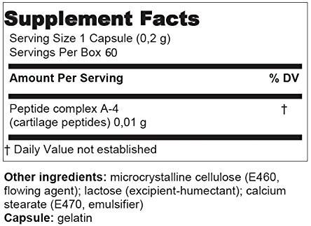 Sigumir - A-4 Cartilage Peptide Bioregulator - 60 Capsules