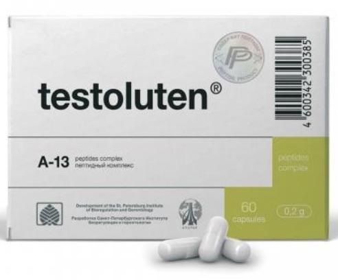 Testoluten A-13 Testes Peptide Bioregulator - 60 Capsules