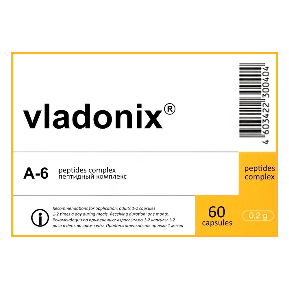 Vladonix - A-6 Thymus Peptide Bioregulator - 60 Capsules