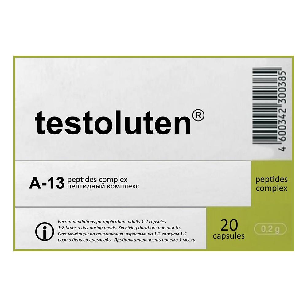 Testoluten A-13 Testes Peptide Bioregulator - 60 Capsules