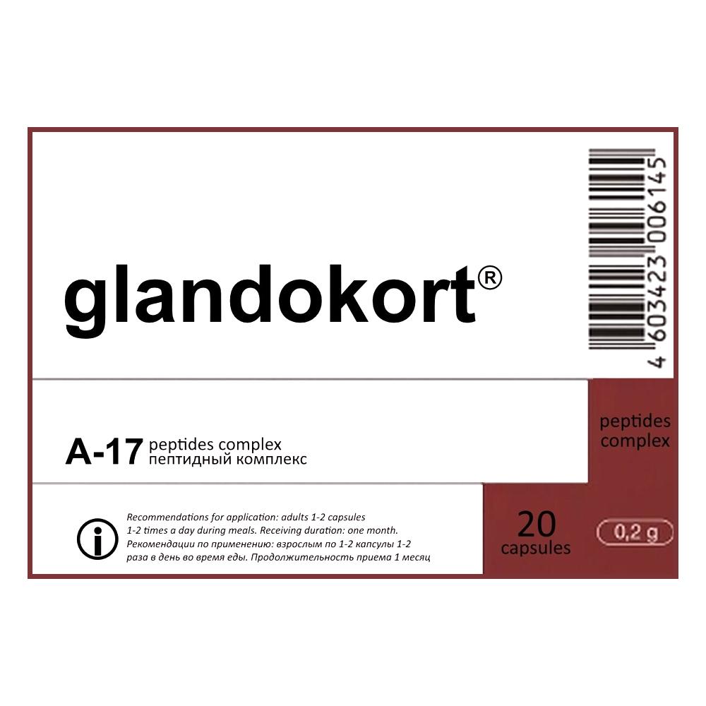 Glandokort - A-17 Adrenal Peptide Bioregulator - 20 Capsules