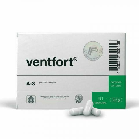 Ventfort® A-3 Blood Vessel Peptide Bioregulator - 20 Capsules